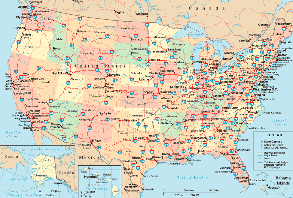 Us Map Highway Map